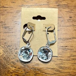 Swarovski cushion cut earring - clear